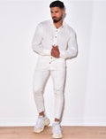 Chemise fine manche longues à petit col