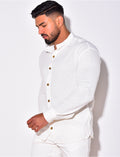 Chemise fine manche longues à petit col