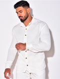 Chemise fine manche longues à petit col
