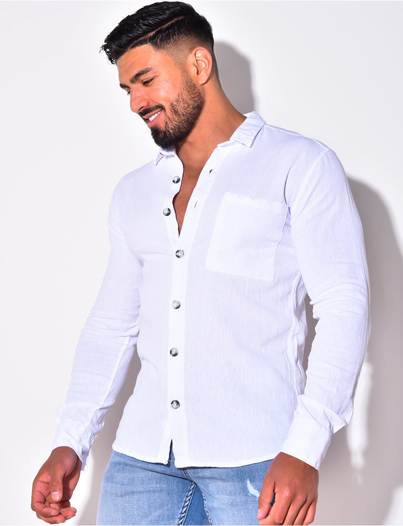 Chemise fine manches longues
