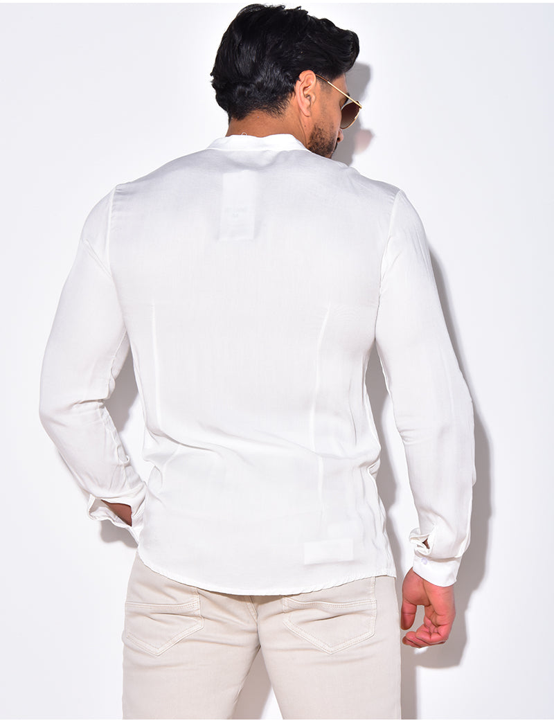 Chemise fluide à col rond