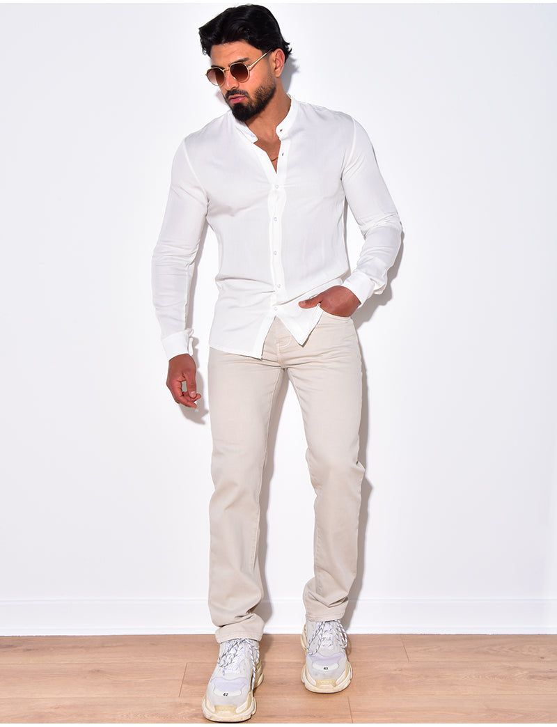 Chemise fluide à col rond