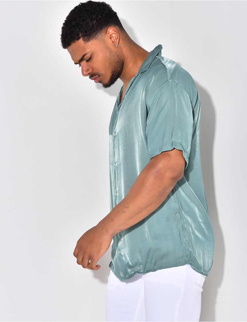 Chemise fluide irisée homme