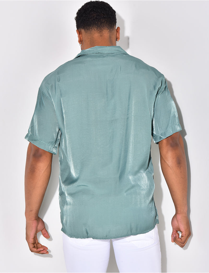 Chemise fluide irisée homme