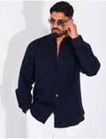 Chemise Homme en lin à col rond