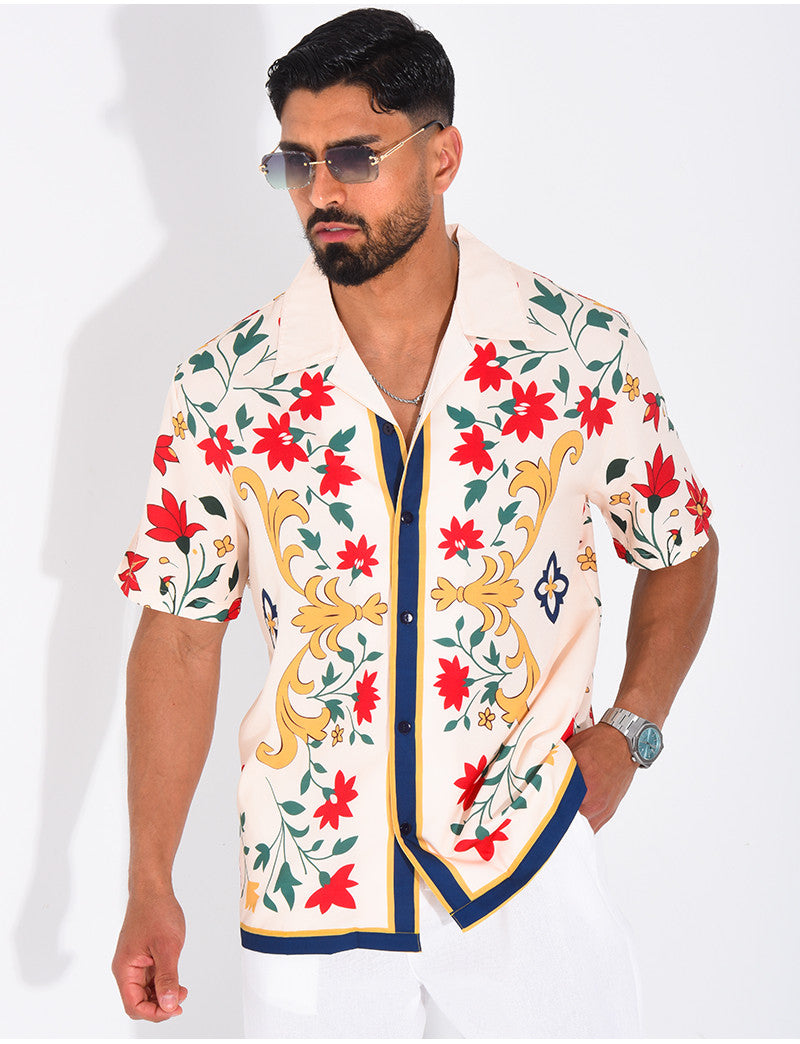 Chemise imprimée manches courtes