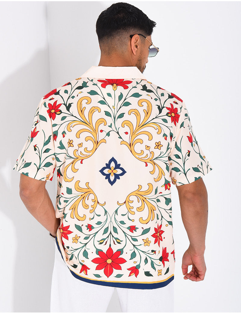 Chemise imprimée manches courtes
