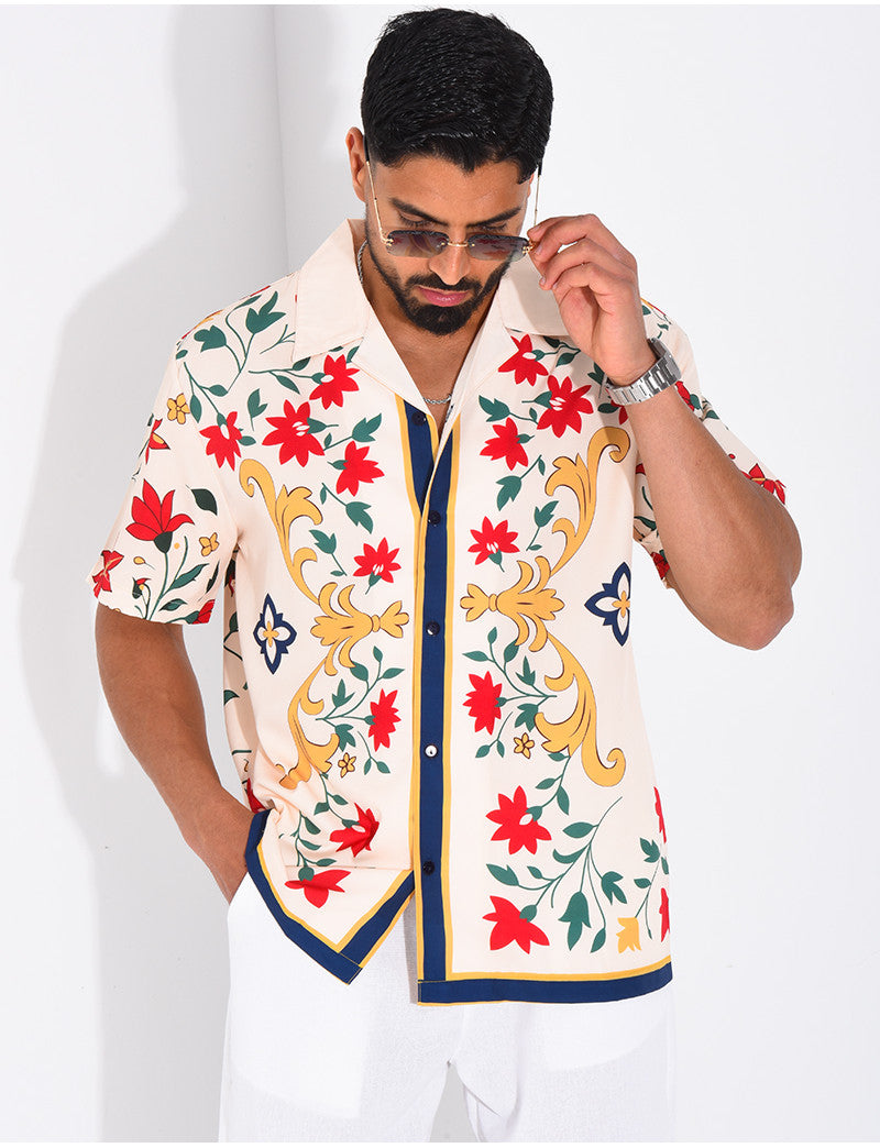 Chemise imprimée manches courtes