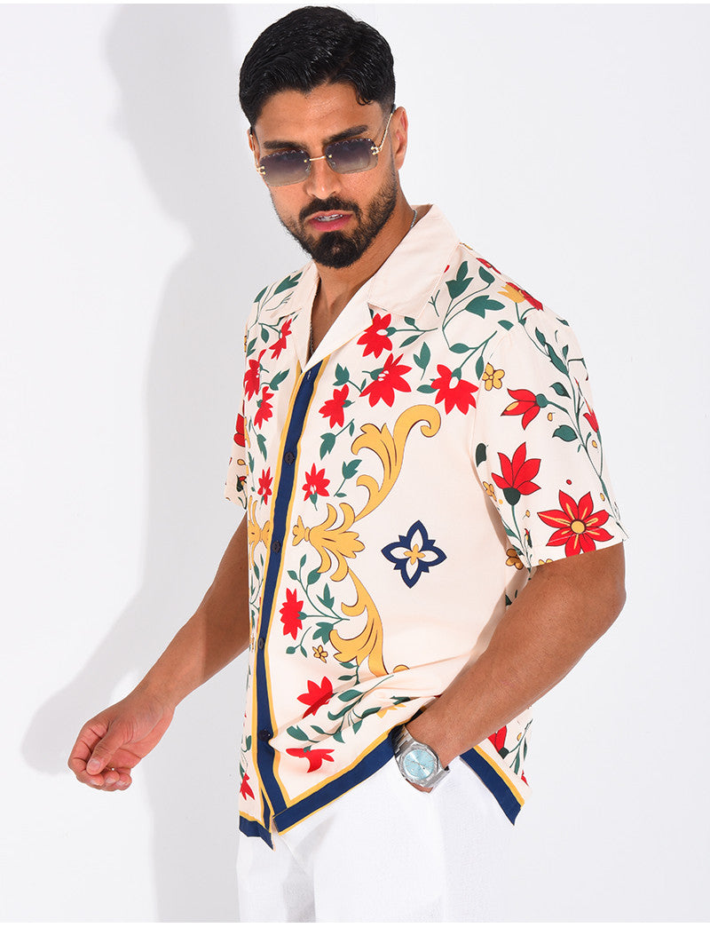 Chemise imprimée manches courtes
