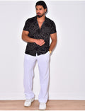 Chemise manche courte à motif bandana avec poche
