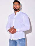 Chemise manche longues à petit col