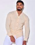 Chemise manche longues à petit col