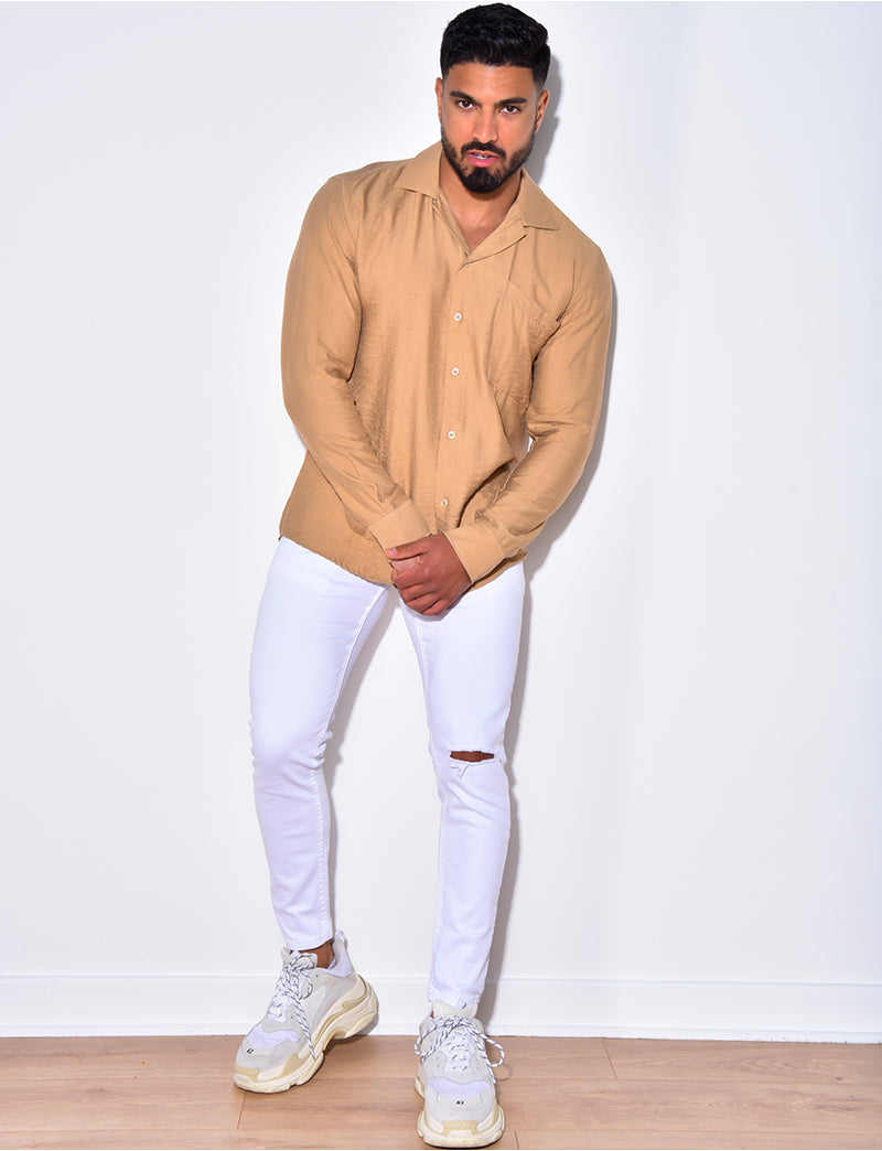 Chemise manche longues avec poche