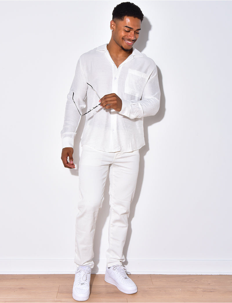 Chemise manche longues avec poches