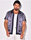 Chemise manches courtes à motifs baroque