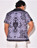 Chemise manches courtes à motifs baroque