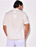 Chemise manches courtes à motifs losanges