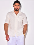 Chemise manches courtes à motifs losanges
