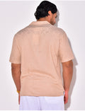 Chemise manches courtes à motifs losanges