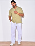 Chemise manches courtes à motifs losanges