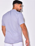 Chemise manches courtes à petit col