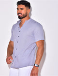 Chemise manches courtes à petit col