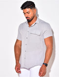 Chemise manches courtes à poches
