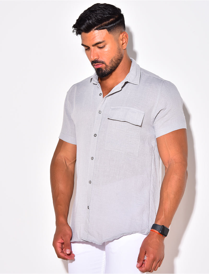 Chemise manches courtes à poches