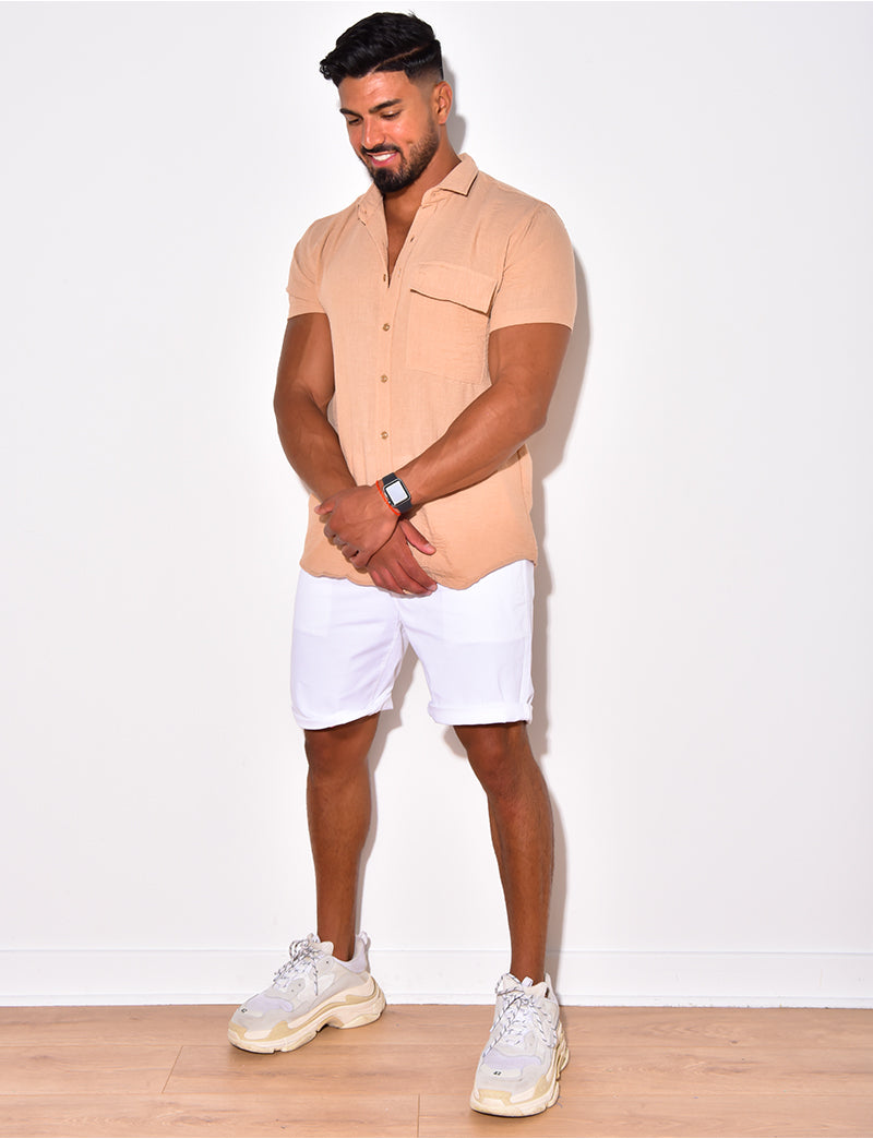 Chemise manches courtes à poches