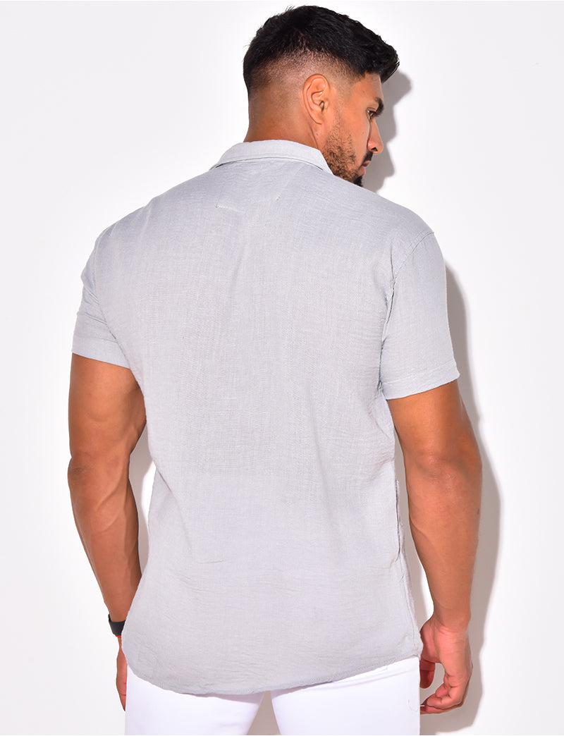 Chemise manches courtes à poches