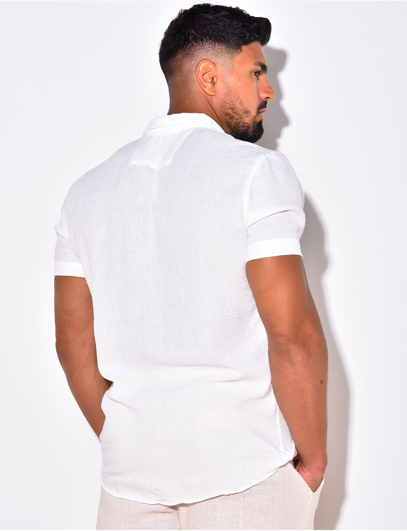 Chemise manches courtes à poches