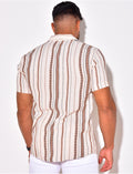 Chemise manches courtes à rayures