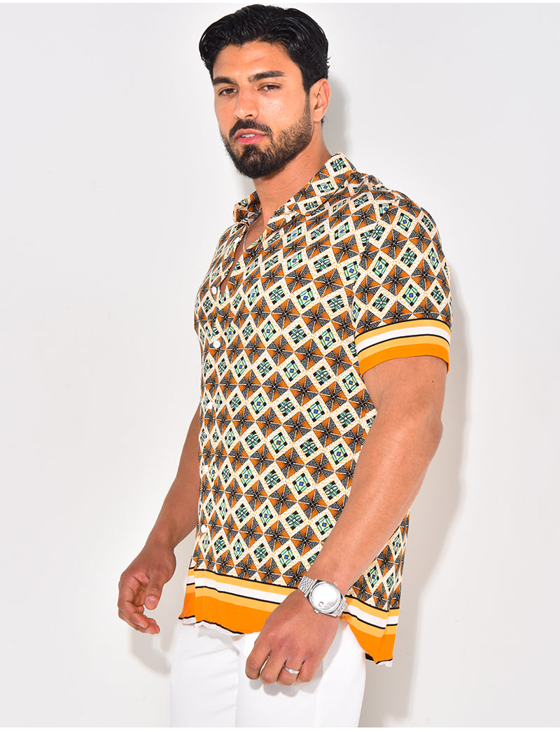 Chemise manches courtes à rayures