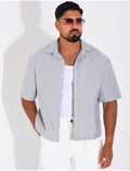 Chemise manches courtes à rayures