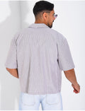 Chemise manches courtes à rayures