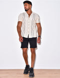 Chemise manches courtes à rayures