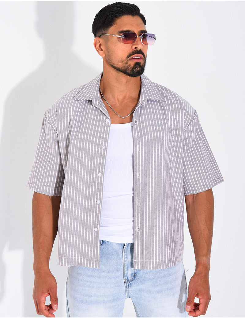 Chemise manches courtes à rayures