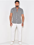 Chemise manches courtes à rayures