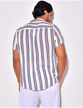 Chemise manches courtes à rayures
