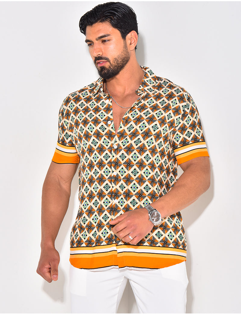 Chemise manches courtes à rayures