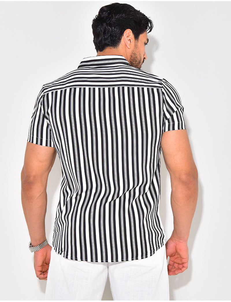 Chemise manches courtes à rayures