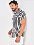 Chemise manches courtes à rayures