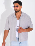 Chemise manches courtes à rayures