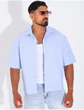 Chemise manches courtes à rayures