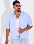 Chemise manches courtes à rayures