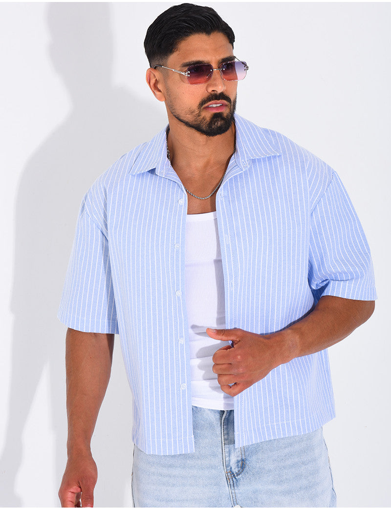 Chemise manches courtes à rayures
