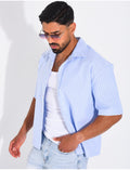 Chemise manches courtes à rayures