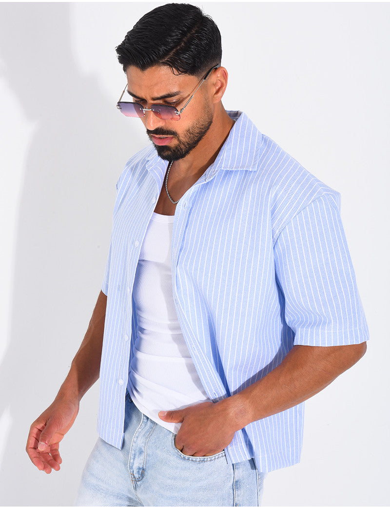 Chemise manches courtes à rayures