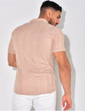 Chemise manches courtes texturée