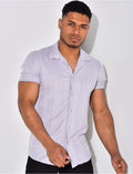 Chemise manches courtes texturée